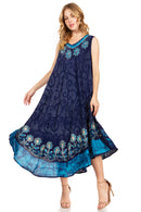 Sakkas Starlight Second Caftan Tank Dress/Cover Up Tie Dye Womens Beach Kaftan