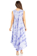 Sakkas Starlight Second Caftan Tank Dress/Cover Up Tie Dye Womens Beach Kaftan