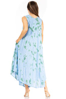 Sakkas Starlight Second Caftan Tank Dress/Cover Up Tie Dye Womens Beach Kaftan