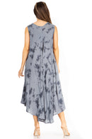 Sakkas Starlight Second Caftan Tank Dress/Cover Up Tie Dye Womens Beach Kaftan