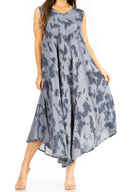 Sakkas Starlight Second Caftan Tank Dress/Cover Up Tie Dye Womens Beach Kaftan