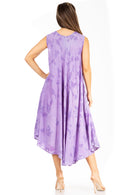 Sakkas Starlight Second Caftan Tank Dress/Cover Up Tie Dye Womens Beach Kaftan