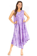 Sakkas Starlight Second Caftan Tank Dress/Cover Up Tie Dye Womens Beach Kaftan