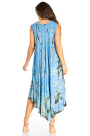 Sakkas Starlight Second Caftan Tank Dress/Cover Up Tie Dye Womens Beach Kaftan