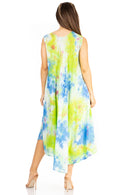 Sakkas Starlight Third Women's Tie Dye Beach Kaftan Caftan Tank Dress/Cover Up