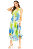 Sakkas Starlight Third Women's Tie Dye Beach Kaftan Caftan Tank Dress/Cover Up