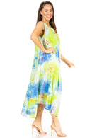 Sakkas Starlight Third Women's Tie Dye Beach Kaftan Caftan Tank Dress/Cover Up