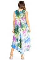 Sakkas Starlight Third Women's Tie Dye Beach Kaftan Caftan Tank Dress/Cover Up