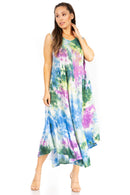 Sakkas Starlight Third Women's Tie Dye Beach Kaftan Caftan Tank Dress/Cover Up