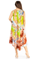 Sakkas Starlight Third Women's Tie Dye Beach Kaftan Caftan Tank Dress/Cover Up