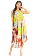Sakkas Starlight Third Women's Tie Dye Beach Kaftan Caftan Tank Dress/Cover Up