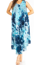 Sakkas Starlight Third Women's Tie Dye Beach Kaftan Caftan Tank Dress/Cover Up