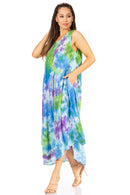 Sakkas Starlight Third Women's Tie Dye Beach Kaftan Caftan Tank Dress/Cover Up