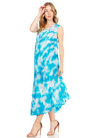 Sakkas Starlight Third Tie Dye Caftan Dress: Women's Beach Cover Up