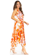 Sakkas Starlight Third Tie Dye Caftan Dress: Women's Beach Cover Up