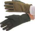 Sakkas Lidy Leather Embroidered Comfortable Warm Snow Touch Screen Finger Gloves#color_Green
