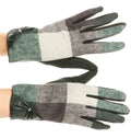 Sakkas Liya Classic Warm Driving Touch Screen Capable Stretch Gloves Fleece Lined#color_17102-hunter/Green