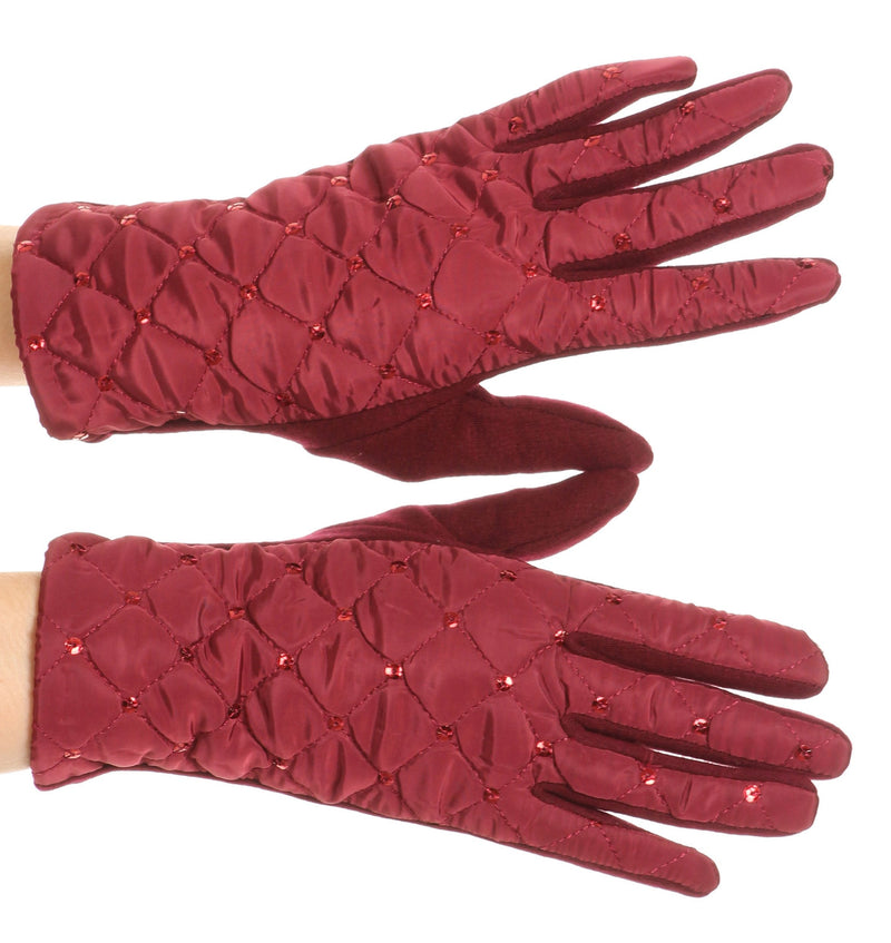 Sakkas Emie Quilted and Lace Super Soft Warm Driving Gloves Touch Screen Capable