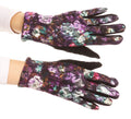 Sakkas Emie Quilted and Lace Super Soft Warm Driving Gloves Touch Screen Capable#color_17107-Purple
