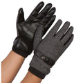 Sakkas Enes Warm Fleece Lined Driving Gloves Vegan  Minimal Commute Casual#color_17109-medium/Grey