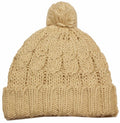 Sakkas Pom Pom Cable Knit Cuffed Winter Beanie/ Hat/ Cap ( 8 Colors )#color_Oatmeal