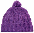 Sakkas Pom Pom Cable Knit Cuffed Winter Beanie/ Hat/ Cap ( 8 Colors )#color_Purple