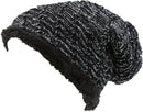 Sakkas Veloce Tall Long Heathered Faux Fur Shearling Lined Unisex Beanie Hat