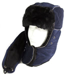 Sakkas Alex Unisex Ushanka Faux Fur Windproof Trapper Aviator Hat Removable Mask