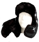 Sakkas Alex Unisex Ushanka Faux Fur Windproof Trapper Aviator Hat Removable Mask