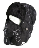 Sakkas Alex Unisex Ushanka Faux Fur Windproof Trapper Aviator Hat Removable Mask