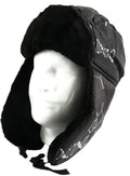 Sakkas Alex Unisex  Ushanka Faux Fur Windproof Trapper Aviator Hat Removable Mask#color_18223-Grey