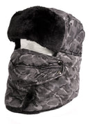 Sakkas Alex Unisex Ushanka Faux Fur Windproof Trapper Aviator Hat Removable Mask