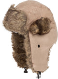 Sakkas Morgan Unisex Faux Fur Trooper Hat#color_Khaki