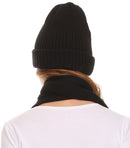 Sakkas Aldis Unisex Ribbed Knit Beanie Hat And Scarf Set