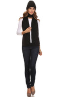 Sakkas Aldis Unisex Ribbed Knit Beanie Hat And Scarf Set