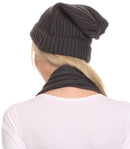 Sakkas Aldis Unisex Ribbed Knit Beanie Hat And Scarf Set