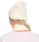 Sakkas Aldis Unisex Ribbed Knit Beanie Hat And Scarf Set