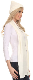 Sakkas Aldis Unisex Ribbed Knit Beanie Hat And Scarf Set