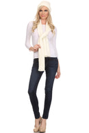 Sakkas Aldis Unisex Ribbed Knit Beanie Hat And Scarf Set