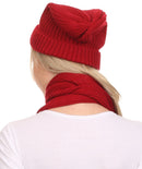 Sakkas Aldis Unisex Ribbed Knit Beanie Hat And Scarf Set
