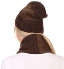 Sakkas Robin Unisex Ribbed Knit Heather Beanie Hat And Scarf Set