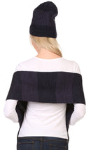 Sakkas Robin Unisex Ribbed Knit Heather Beanie Hat And Scarf Set