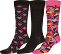 Sakkas Alpa Womens Cute Colorful Design Knee High Socks Assorted 3-packs#color_Style4