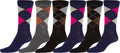 Sakkas Men's Classic Patterned Dress Socks Value 6-Pack#color_Argyle6-Pack