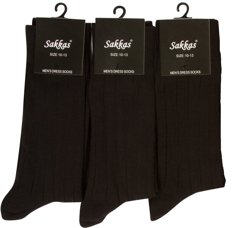 Sakkas Men's Pima Cotton Dress Socks Value Pack 10-13