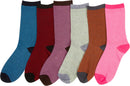 Sakkas Women's Poly Blend Soft and Stretchy Crew Pattern Socks Assorted 6-pack