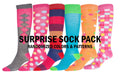 Sakkas Ladies Cute Colorful Design or Solid Knee High Socks Assorted 6-Pack#color_Surprise