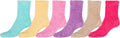 Sakkas Super Soft Anti-Slip Fuzzy Ankle Socks Value Assorted 6-Pack#color_PastelSolid3AsstColors