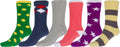 Sakkas Super Soft Anti-Slip Fuzzy Crew Socks Value Assorted 6-Pack#color_16802-pack8