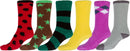 Sakkas Super Soft Anti-Slip Fuzzy Crew Socks Value Assorted 6-Pack